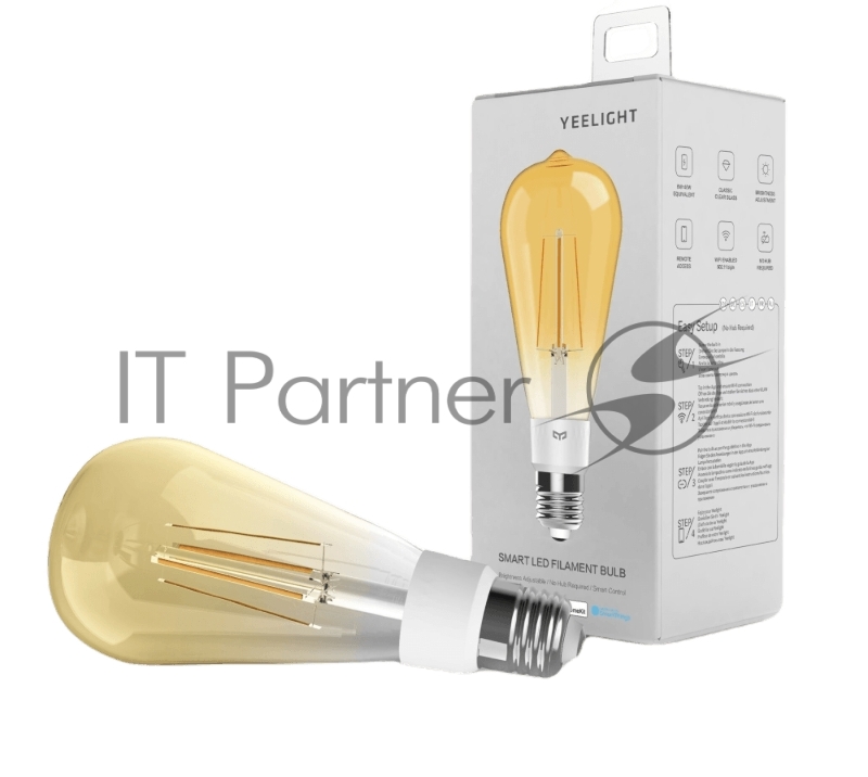Лампочка Xiaomi Yeelight Smart LED Filament Bulb ST64 (E27) (YLDP23YL). белый