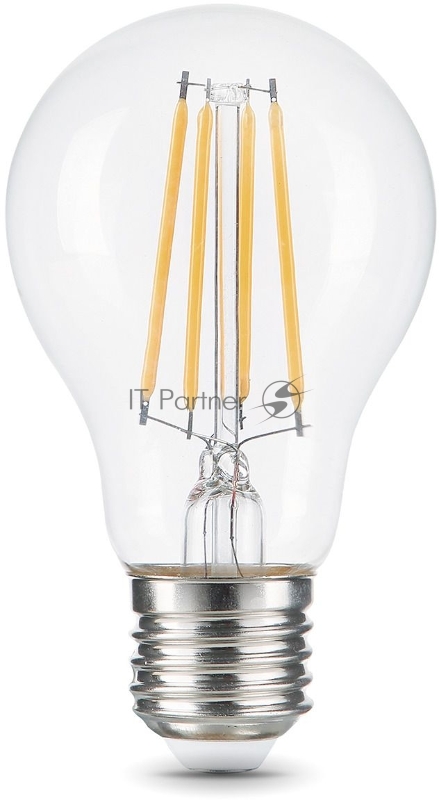 Лампа Gauss Filament А60 12W 1200lm 2700К Е27 LED 1/10/40