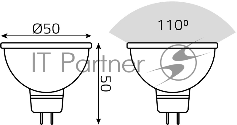 Лампа Gauss Smart MR16 6W GU5.3 RGBW+dim 1/10/100