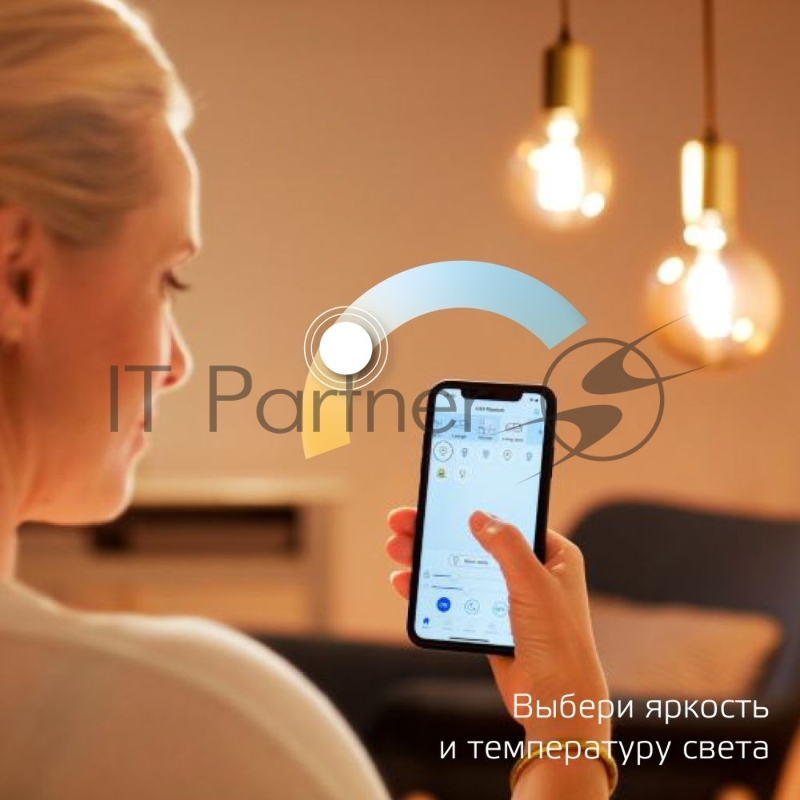 Лампа светодиодная филаментная Gauss Smart Home DIM+CCT E27 A60 6,5Вт 2000-6500 К 1/10/40