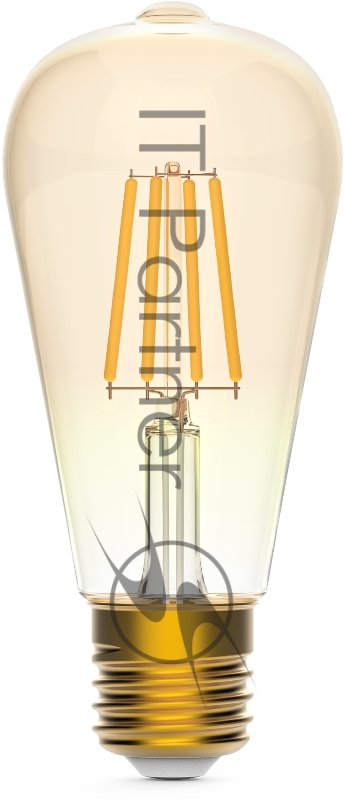 Лампа светодиодная филаментная Gauss Smart Home DIM E27 ST64 Golden 7 Вт 1/10/40