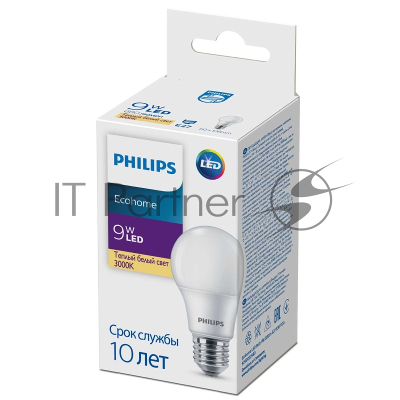 Лампа PH Ecohome LED Bulb 9W 680lm E27 830 RCA