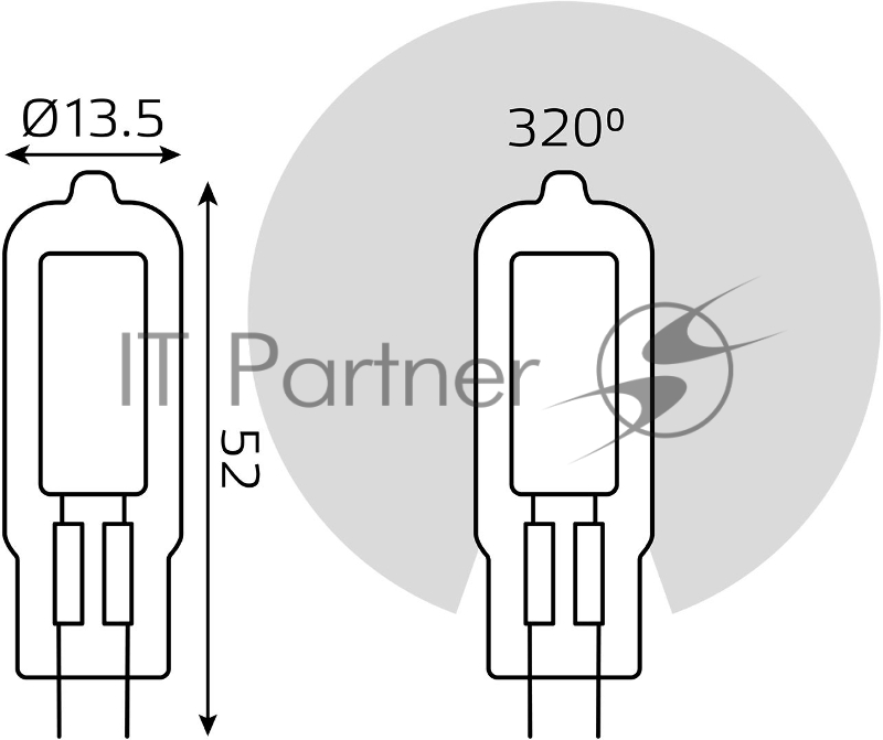 Лампа G4 AC220-240V 3.5W 260lm 4100K стекло LED
