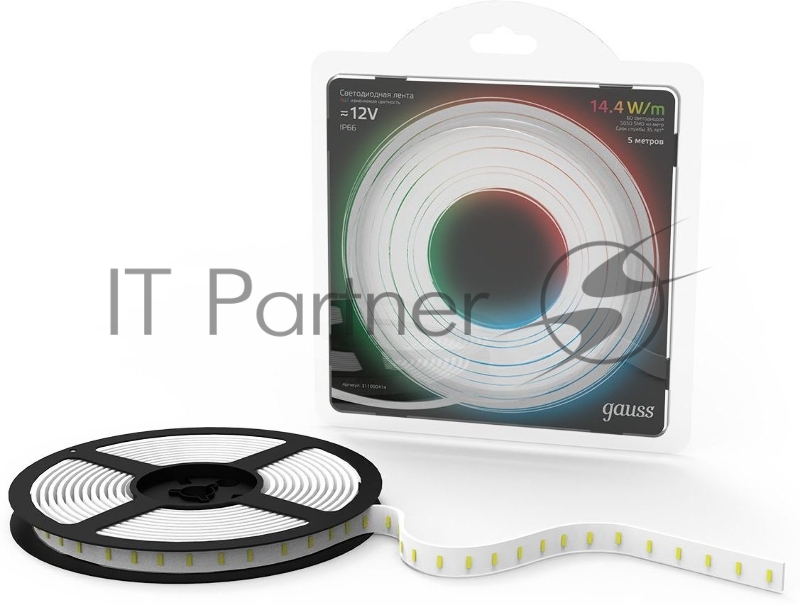 Светодиодная Лента LED 5050 -SMD 14.4W 12V DC RGB IP66 (блистер 5м)