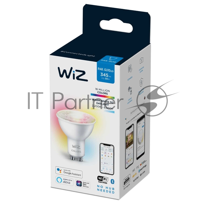 Лампа светодиодная WiZ Wi-Fi BLE 50W GU10 922-65RGB1PF/6