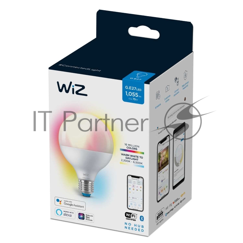 Лампа светодиодная WiZ Wi-Fi BLE 75WG95E27922-65RGB1PF/6