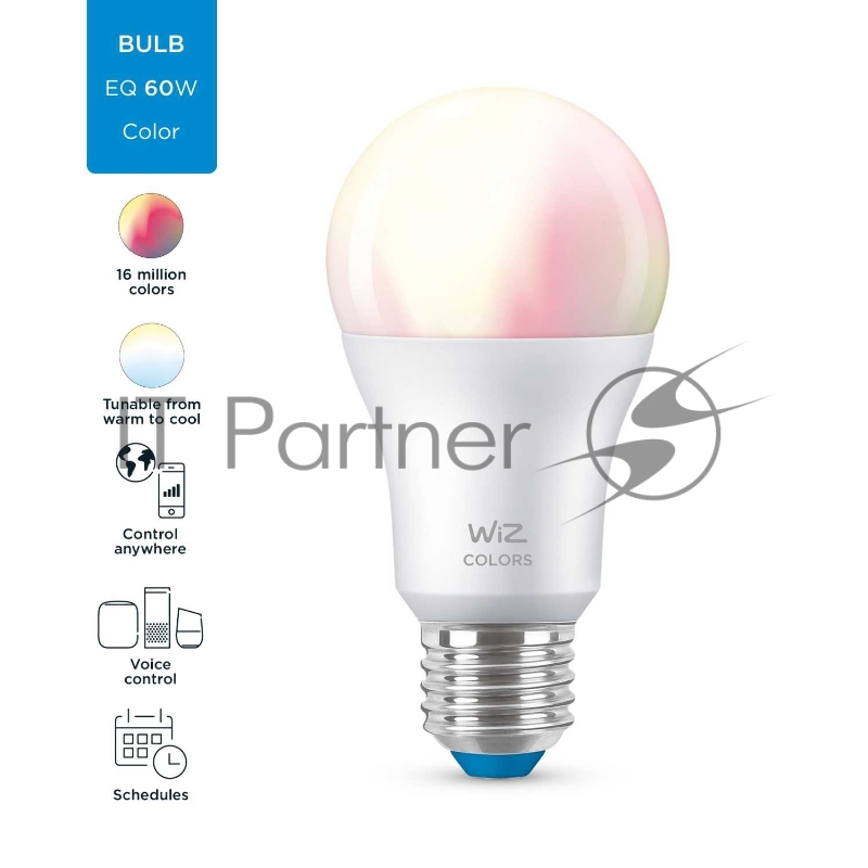 Лампа светодиодная WiZ Wi-Fi BLE 60WA60E27922-65RGB1PF/6