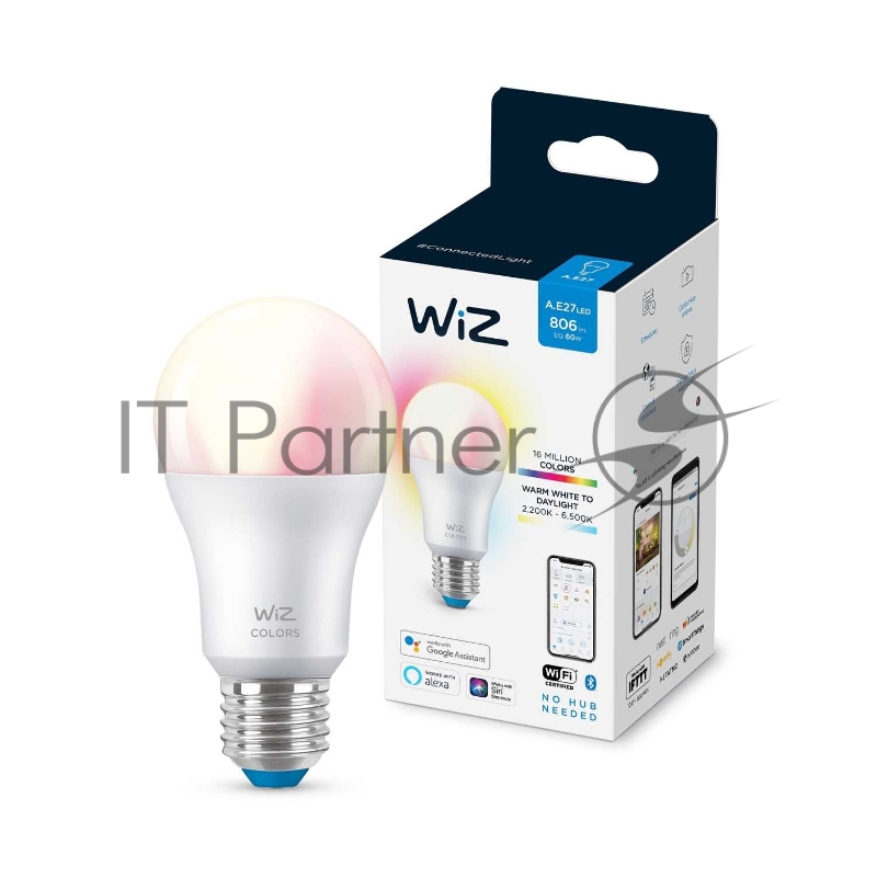 Лампа светодиодная WiZ Wi-Fi BLE 60WA60E27922-65RGB1PF/6