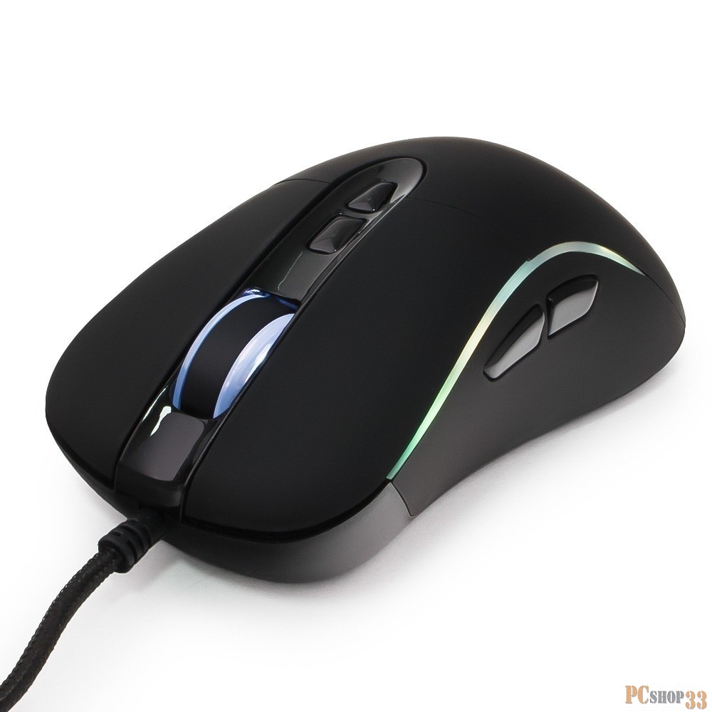 Gembird MG-750 черный USB {Мышь игровая, чип Avago, 4000DPI, 7кн, подсвет 16млн цв, ПО, каб ткан 1.7