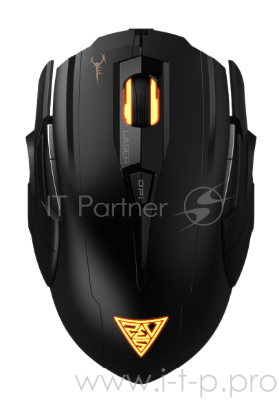 Gamdias HADES Laser игровая мышь (оранжевая подсветка, 7 кнопок, 8200 DPI, USB, 3 набора корпусных п