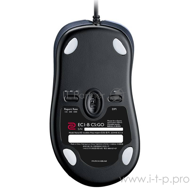 BENQ Zowie Мышь EC1-B (версия CS:GO) игровая, сенсор 3360, для правшей, 5 кн., USB кабель 2м, 400/8