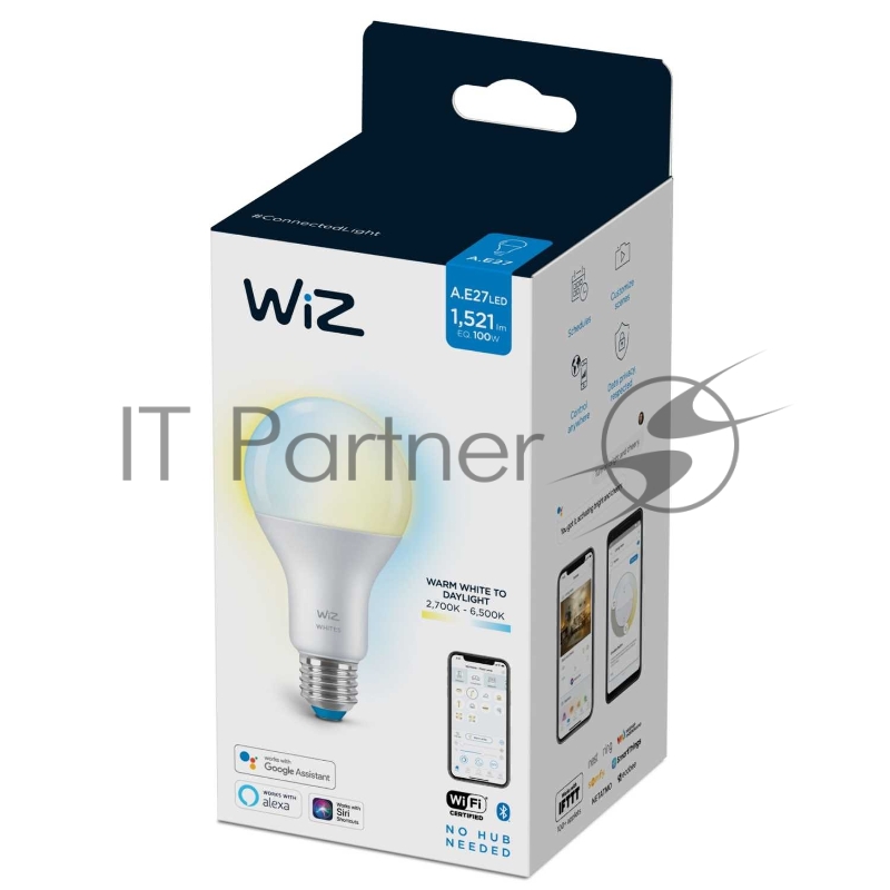Лампа светодиодная WiZ Wi-Fi BLE100WA67E27927-65TW1PF/6