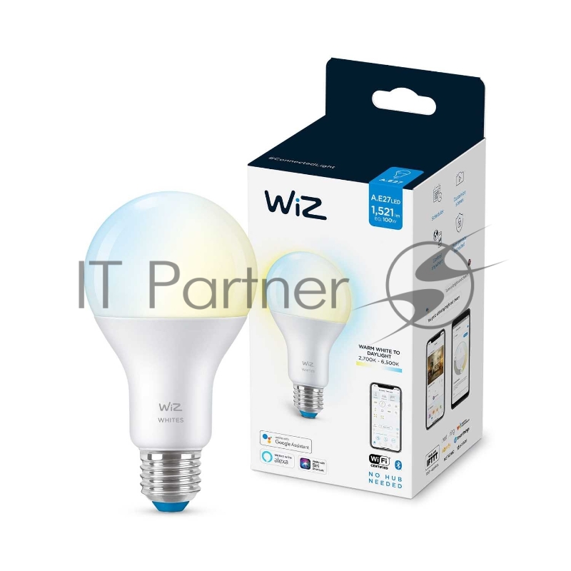 Лампа светодиодная WiZ Wi-Fi BLE100WA67E27927-65TW1PF/6