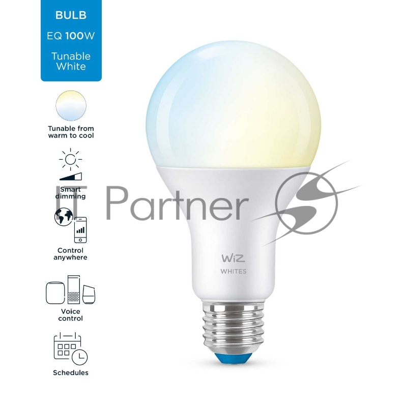 Лампа светодиодная WiZ Wi-Fi BLE100WA67E27927-65TW1PF/6