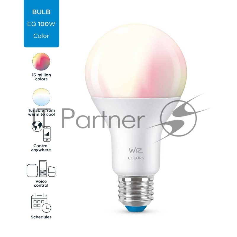 Лампа светодиодная WiZ Wi-FiBLE100WA67E27922-65RGB1PF