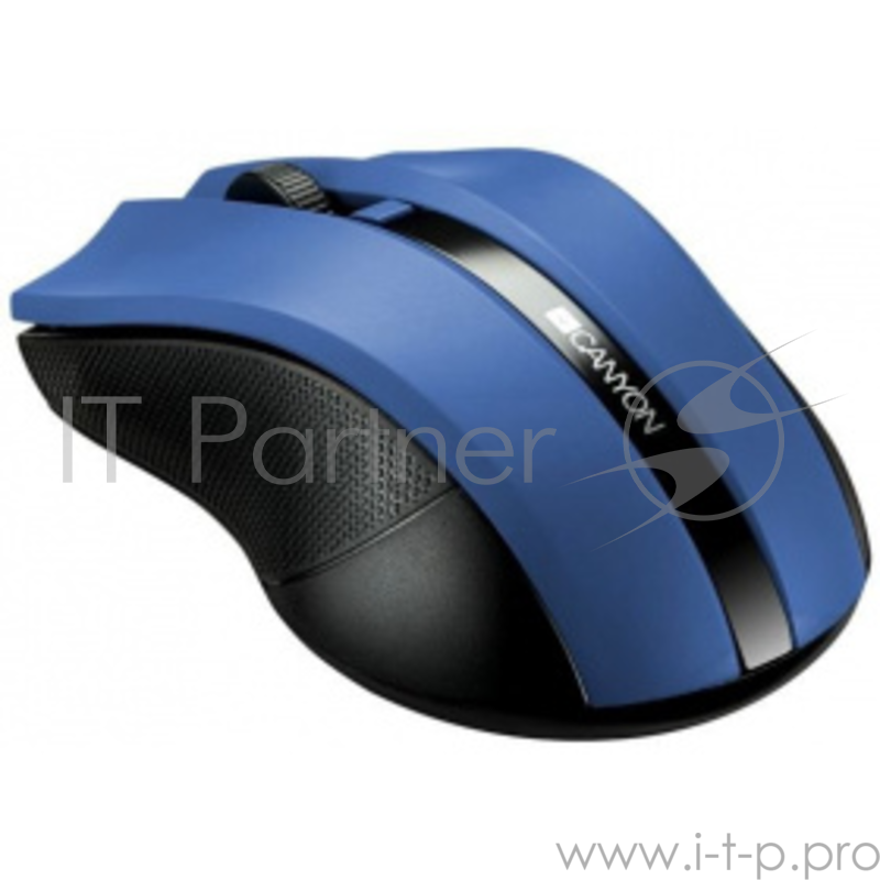 Мышь беспроводная CANYON CNE-CMSW05BL, 2.4Ghz wireless Optical Mouse with 4 buttons, DPI 800/1200/1