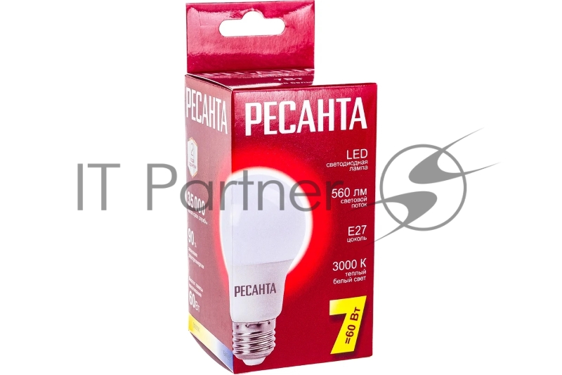 Лампа светодиодная LL-R-A60-7W-230-3K-E27 (груша