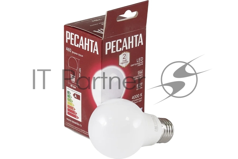 Лампа светодиодная LL-R-A60-7W-230-4K-E27 (груша