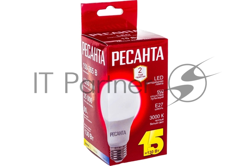 Лампа светодиодная LL-R-A65-15W-230-3K-E27 (груша