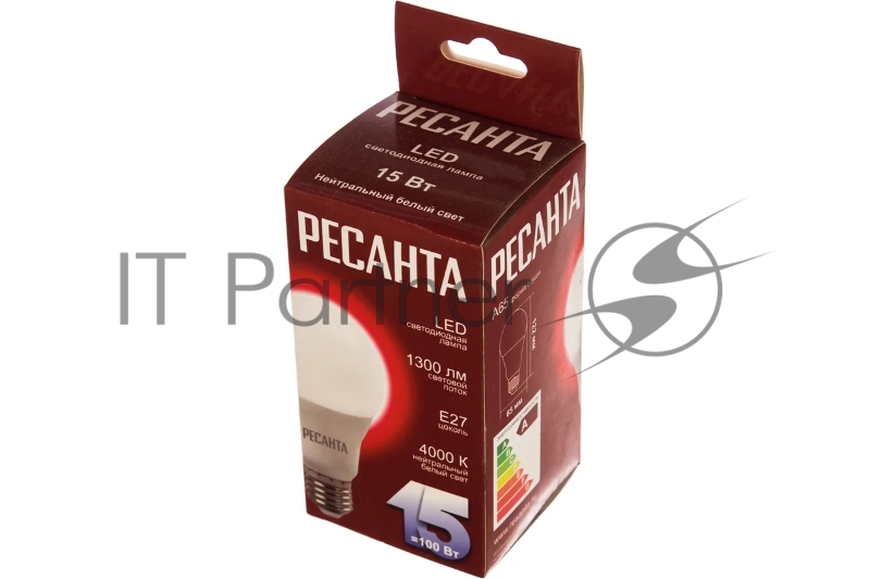 Лампа светодиодная LL-R-A65-15W-230-4K-E27 (груша