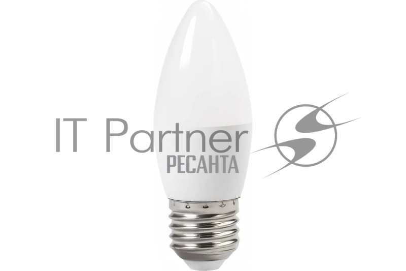 Лампа светодиодная LL-R-C37-6W-230-4K-E27 (свеча