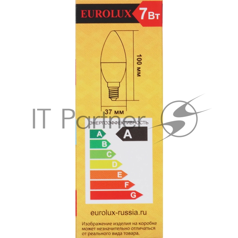 Лампа светодиодная LL-E-C37-7W-230-4K-E14 (свеча