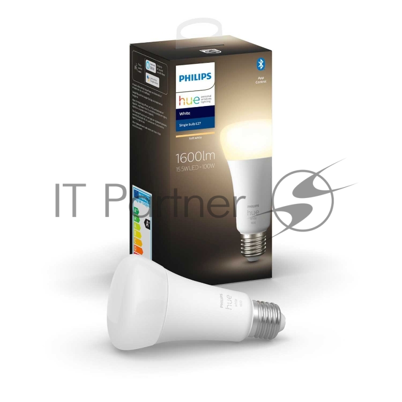 Лампа белая с цоколем Е27 - повышенной яркости Philips Hue White 100W bulb
