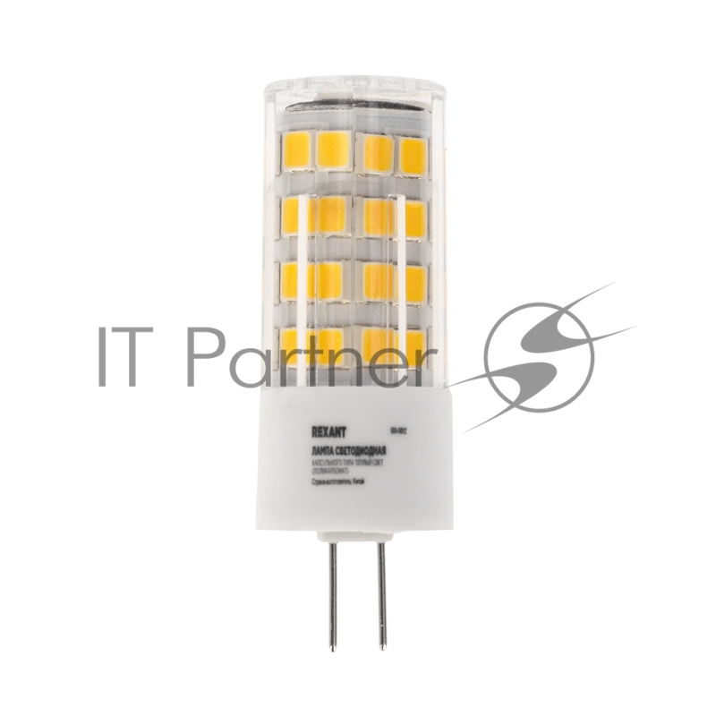 Лампа светодиодная REXANT капсульного типа JD-CORN REXANT G4 230 В 5,5 Вт 2700 K теплый свет (поликарбонат)