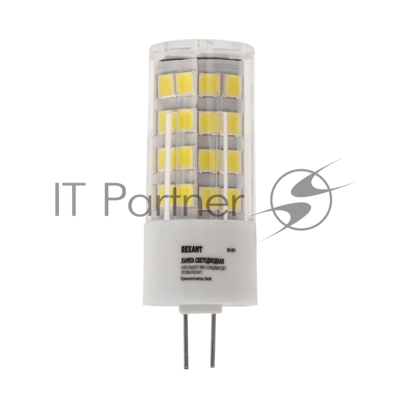 Лампа светодиодная REXANT капсульного типа JD-CORN REXANT G4 230 В 5,5 Вт 6500 K холодный свет (поликарбонат)