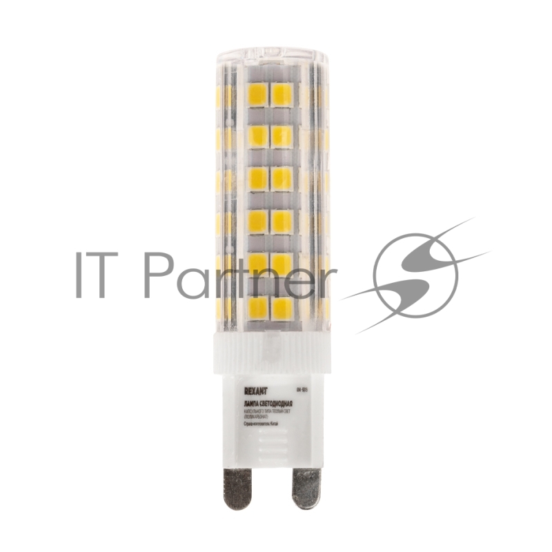 Лампа светодиодная REXANT капсульного типа JD-CORN REXANT G9 230 В 5 Вт 2700 K теплый свет (поликарбонат)