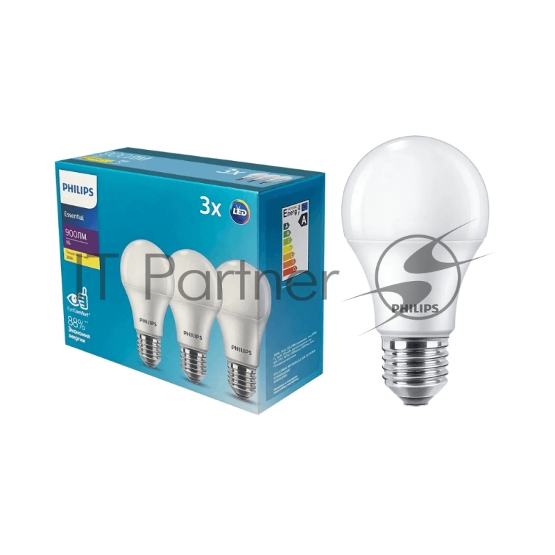 Промопак Philips ESS LEDBulb 9W E27 3000K 3шт.