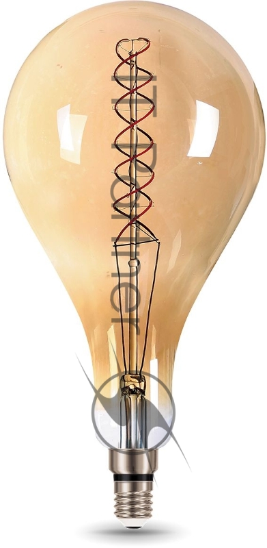 Лампа Filament А160 8W 620lm 2400К Е27 golden flexible LED