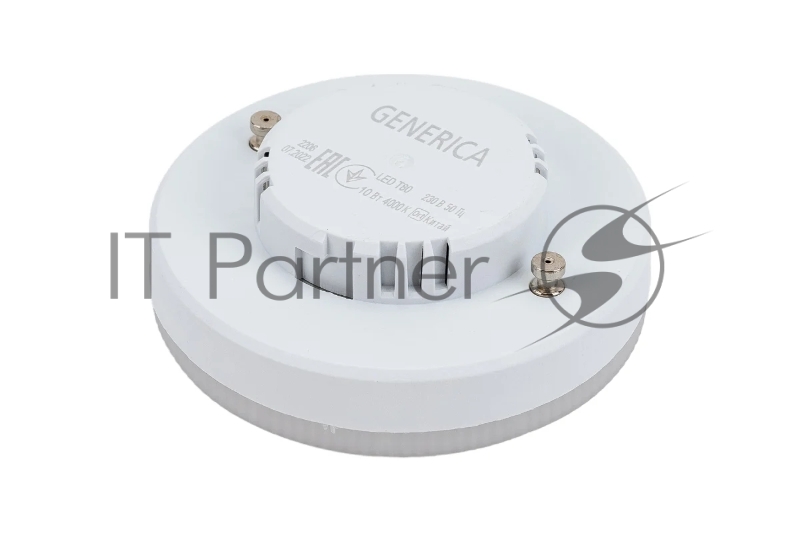 Лампа светодиодная T80 10Вт таблетка 4000К GX53 230В GENERICA LL-T80-10-230-40-GX53-G