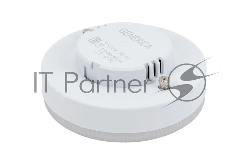 Лампа светодиодная T80 12Вт таблетка 4000К GX53 230В GENERICA LL-T80-12-230-40-GX53-G