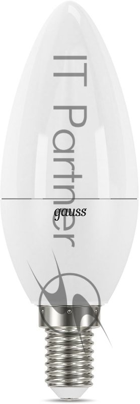 Лампа светодиодная Gauss E14 7Вт цок.:E14 свеча 220B 3000K св.свеч.бел.теп. C37 (упак.:10шт) (103101107-D)