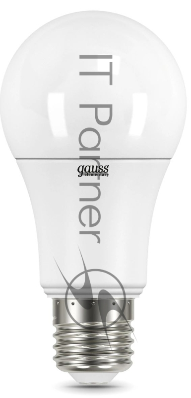 Лампа светодиодная Gauss Elementary 12Вт цок.:E27 груша 220B 4100K св.свеч.бел.ней. A60 (упак.:10шт) (23222)