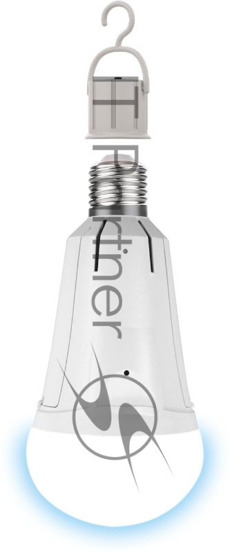 Лампа A80 12W 900lm 4100K Е27 авар. с Li-Ion аккумулятором LED