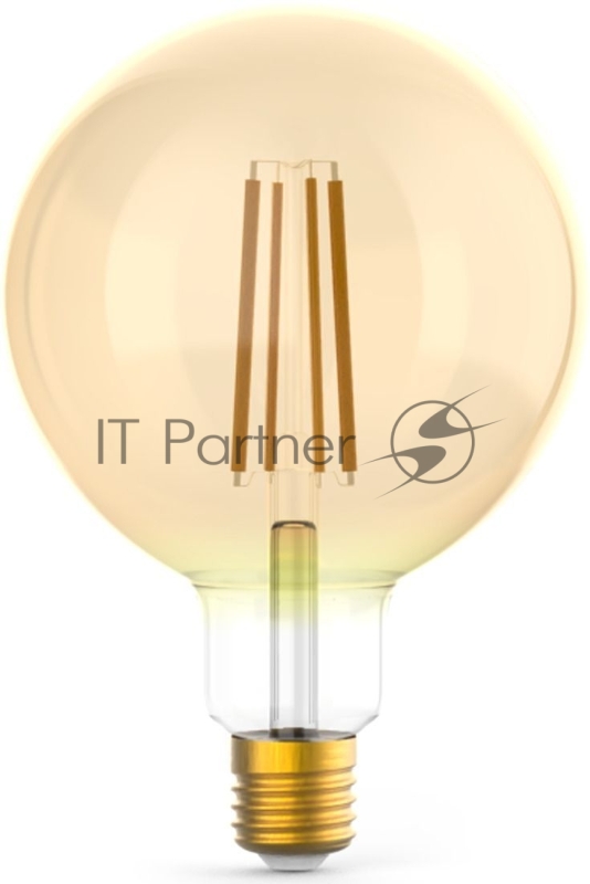 Лампа Filament G125 10W 820lm 2400К Е27 golden диммируемая LED 1/20
