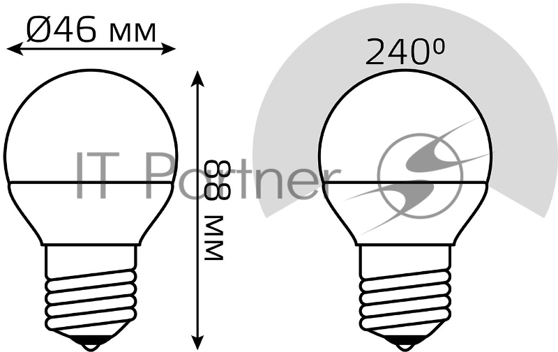 Лампа Шар G45 6W E27 RGBW димирование LED 1/100