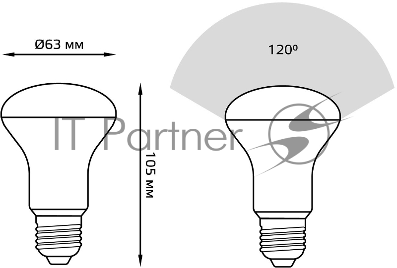 Лампа R63 9W 700lm 6500K E27 LED