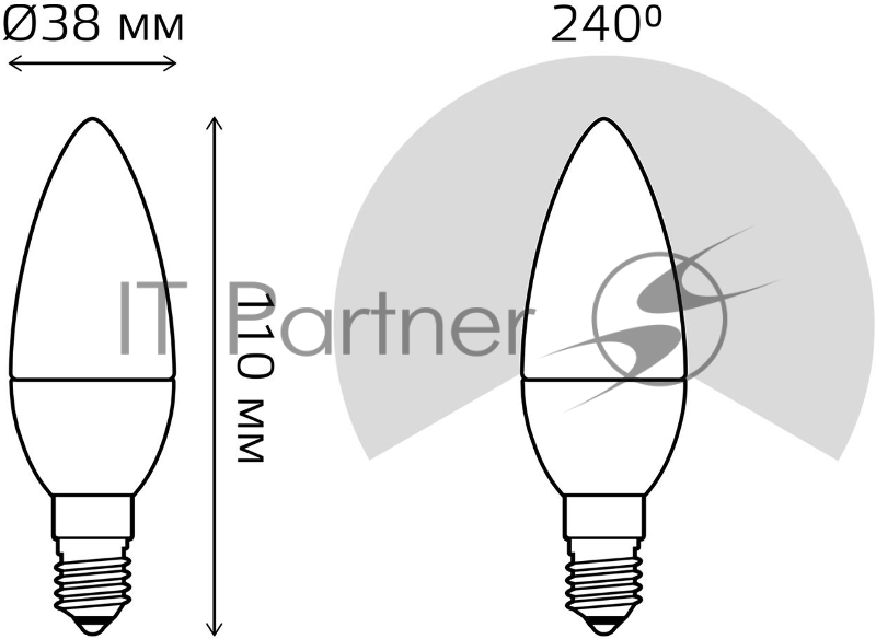 Лампа Свеча 7W 590lm 6500К E14 диммируемая LED
