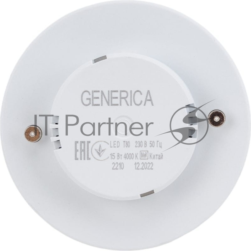 Лампа LED IEK LL-T80-15-230-40-GX53-G T80 таблетка 15Вт 230В 4000К GX53 GENERICA
