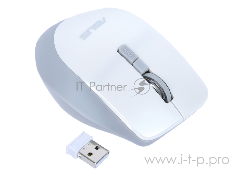 Мышь Asus WT425 белый оптическая (1600dpi) беспроводная USB2.0 для ноутбука (5but)