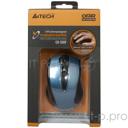 Мышь A4 V-Track G9-500F-1 черный оптическая (2000dpi) беспроводная USB1.1 для ноутбука (3but)