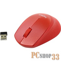 Беспроводная мышь Logitech M330 Silent Plus красный оптическая (1000dpi) USB (2but)
