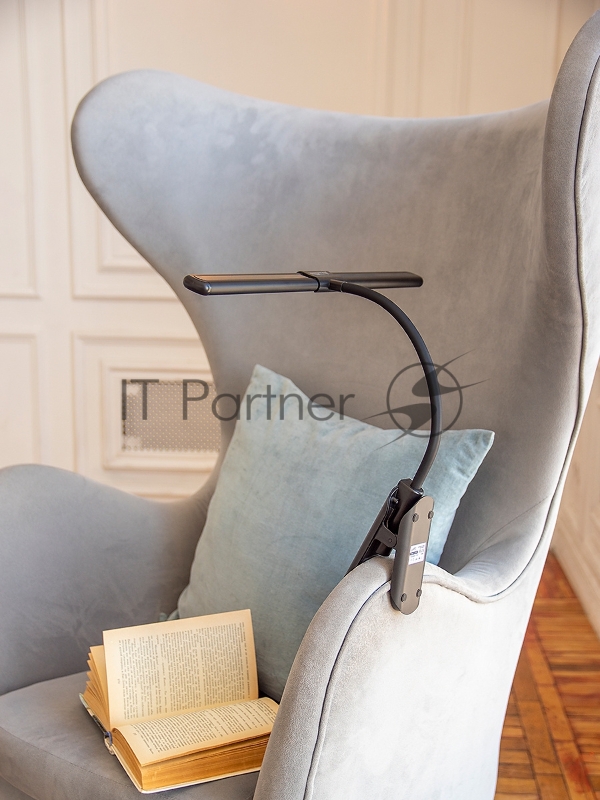 Светильник Lucia FLEX Accu Clip (L555) настольный на прищепке черный 10Вт