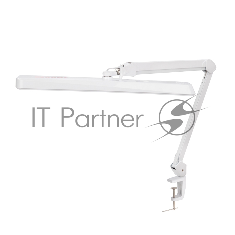 Лампа настольная бестеневая на струбцине REXANT ECO light, 324 SMD LED с диммером, теплый/холодный цвет свечения, белая