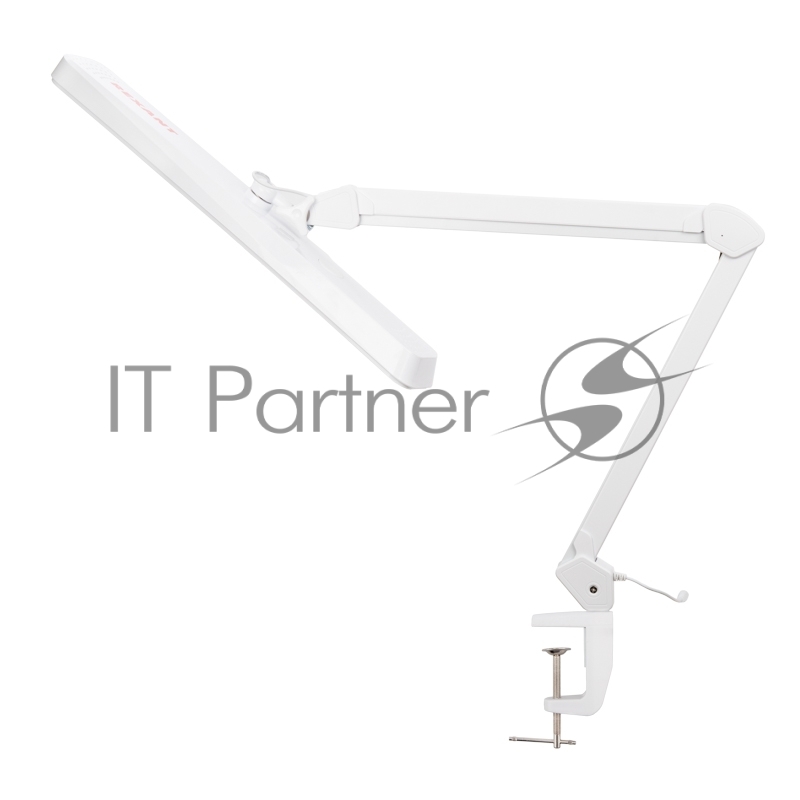 Лампа настольная бестеневая на струбцине REXANT ECO light, 324 SMD LED с диммером, теплый/холодный цвет свечения, белая