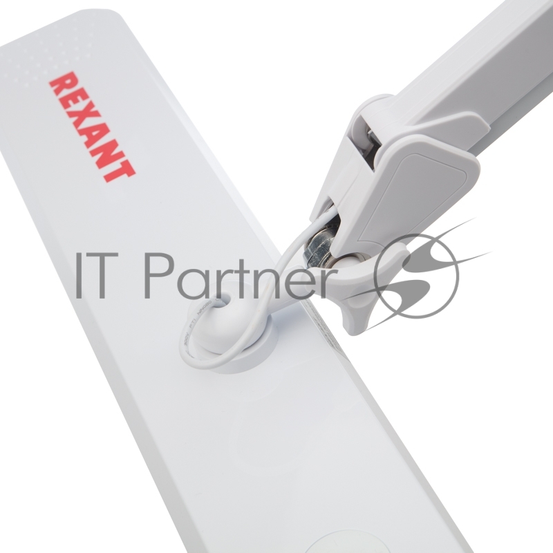 Лампа настольная бестеневая на струбцине REXANT ECO light, 324 SMD LED с диммером, теплый/холодный цвет свечения, белая