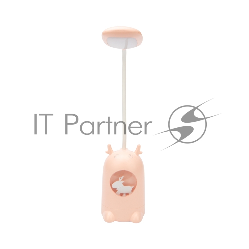 Светильник настольный REXANT Click Lite с ночником на остновании, LED, 6 Вт, 4000 К, RGB динамика, диммируемый 3 ступени, заряжаемый (автономный режим 3 часа)